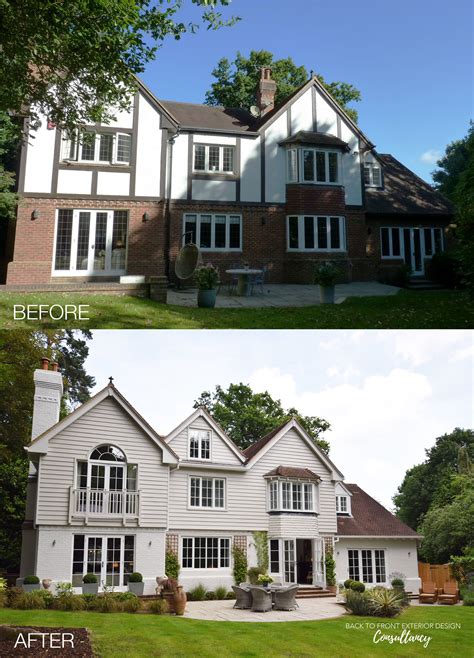 modern tudor house exterior|tudor remodel before and after.